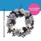 White Roses Wreath with Skulls Halloween Decoration 17 1/2" x 17 1/2"